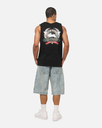 Bleacher Athletic South Sydney Rabbitohs NRL Adult Muscle T-Shirt Black