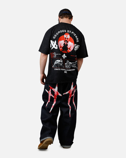 UFC By Culture Kings Georges St-Pierre Legends T-Shirt Black Acidwash