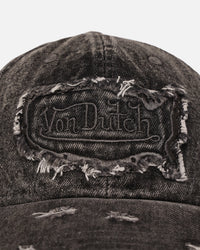 Von Dutch Washed Denim Dad Strapback Hat Washed Grey