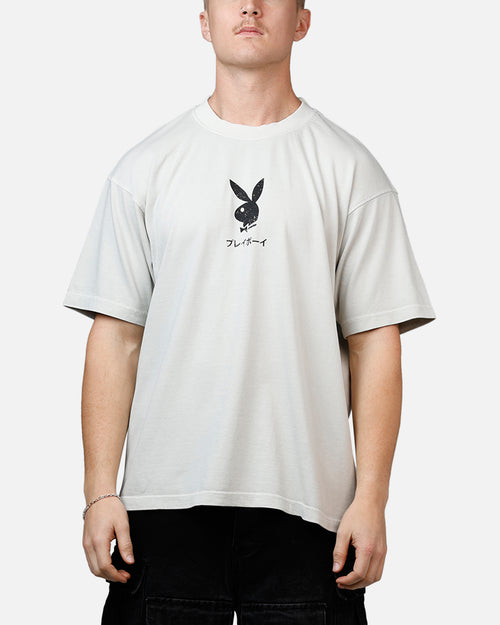 Playboy Aces Of Spades Boxy T-Shirt Lunar Rock