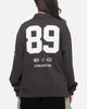 Mitchell & Ness All Blacks Rugby Long Sleeve Polo Shirt Washed Black