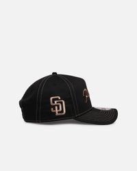 New Era San Diego Padres 'Rope Script' 9FORTY A-Frame Snapback Black/White