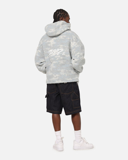 Carre Sherpa Hooded Jumper Snow Camo