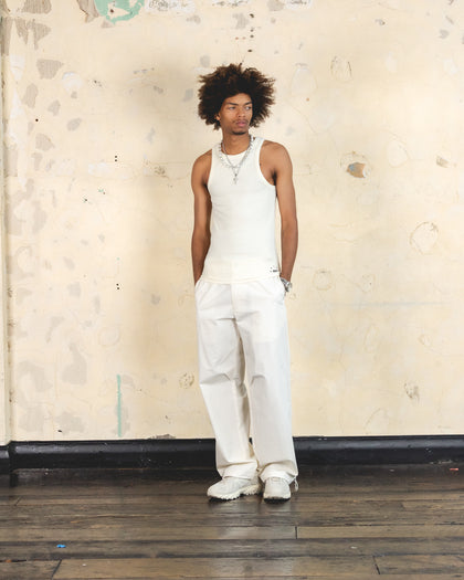 404 Ribbed Singlet Off White