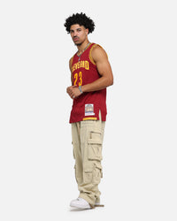 Mitchell & Ness Cleveland Cavaliers Lebron James 2015 Dark Jersey Burgundy