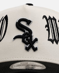 New Era Chicago White Sox 'Gothic Script Two Tone' 9FORTY A-Frame Snapback Chrome/Black