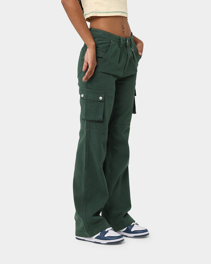 MNML Chloe Mid Rise Cargo Jeans Green