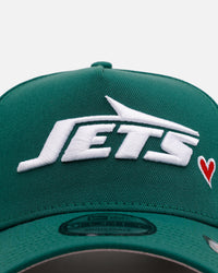 New Era New York Jets 'Team Color Hearts' 9FORTY A-Frame Snapback Official Team Color