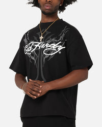 Ed Hardy Trinity Rhinestone T-Shirt Black