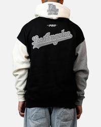 Pro Standard Los Angeles Dodgers Reverse French Terry Hoodie Black/Grey