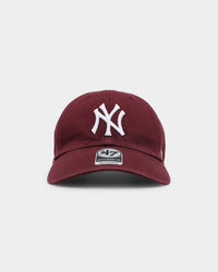 47 Brand New York Yankees '47 Clean Up Strapback Dark Maroon