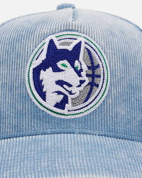 Mitchell & Ness Minnesota Timberwolves 'Dusty Cord' Pro Pinch Snapback Light Blue