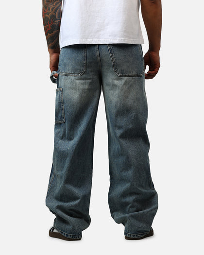 MNML Ultra Baggy Western Jewel Jeans Blue