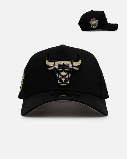 New Era Chicago Bulls 'Raised Metallic Chainstitch' 9FORTY A-Frame Snapback Black