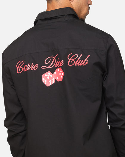 Carre Dice Club Long Sleeve Button Up Shirt Black