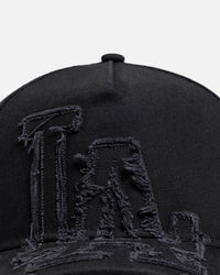 New Era Los Angeles Dodgers 'Applique Distressed' 9FORTY A-Frame Snapback Navy