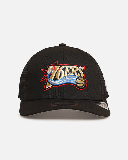 New Era Philadelphia 76ers 'HWC' 9SEVENTY Trucker Stretch Snapback Black