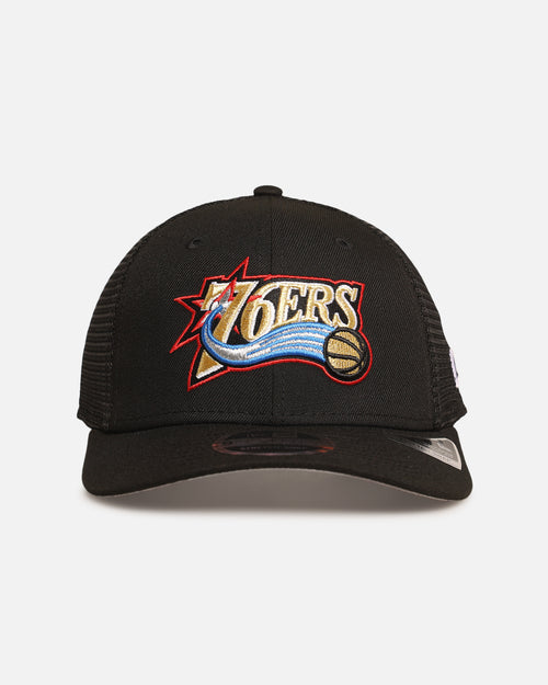 New Era Philadelphia 76ers 'HWC' 9SEVENTY Trucker Stretch Snapback Black