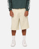 Carre Heritage Pleated Shorts Off White Pinstripe