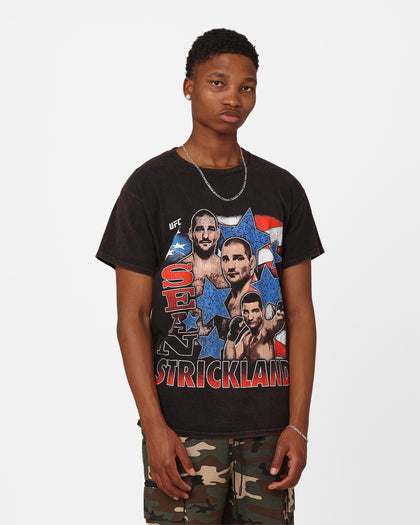 UFC By Goat Crew Sean Strickland Vintage T-Shirt Black Wash