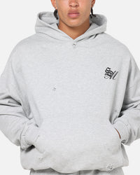Saint Morta Distressed Hoodie Grey Marle