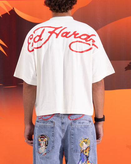 Ed Hardy Devil T-Shirt Off White