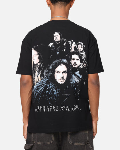 73Studio X Game Of Thrones Jon Snow Vintage T-Shirt Black Acidwash