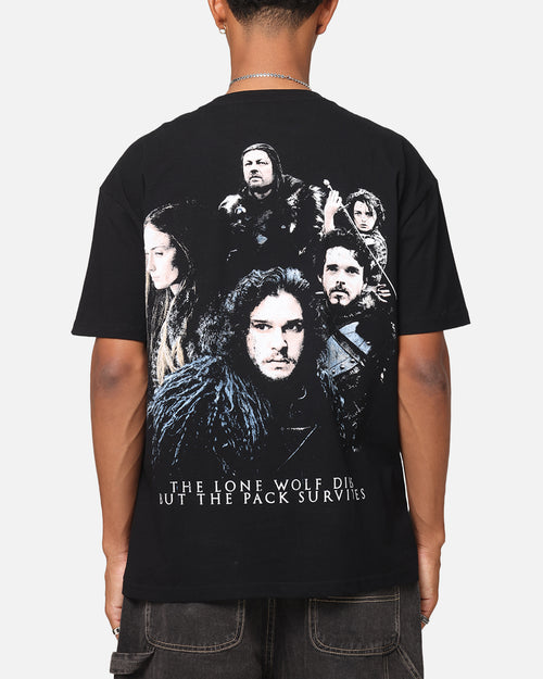 73Studio X Game Of Thrones Jon Snow Vintage T-Shirt Black Acidwash