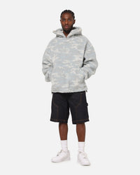Carre Sherpa Hooded Jumper Snow Camo