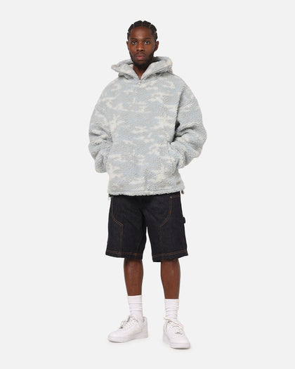 Carre Sherpa Hooded Jumper Snow Camo