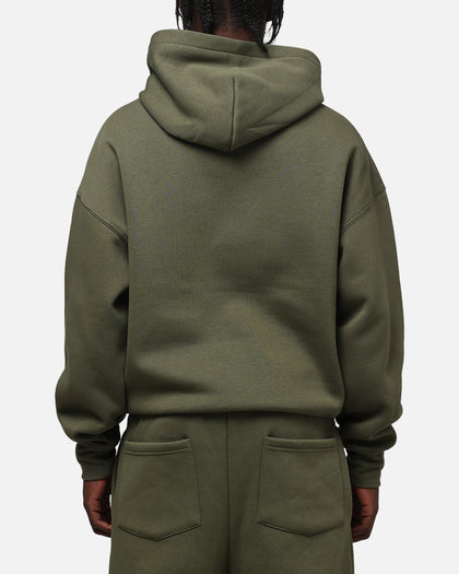 Loiter Hybrid Premium Hoodie Olive/Pink