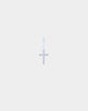 NXS Mini Cross Earring Iced White Gold
