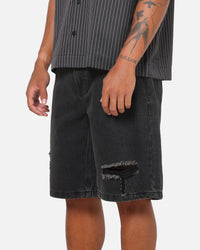 Saint Morta Amplus Distressed Jorts Black Shadow