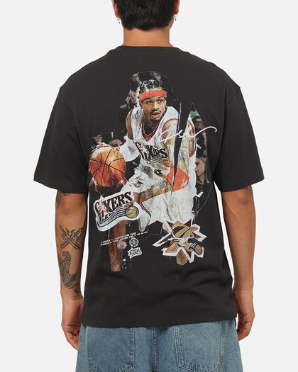 Mitchell & Ness Philadelphia 76ers Allen Iverson Ripped Player T-Shirt Washed Black