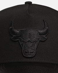 New Era Chicago Bulls 'Canvas Leather' 9FORTY A-Frame Snapback Black