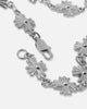 Saint Morta Chrome Cross Chain Necklace White Gold