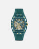 Guess Mainline Phoenix Transparent Teal Silicone Watch Teal