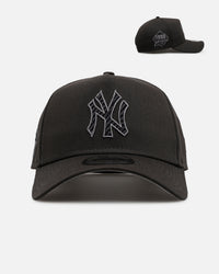 New Era New York Yankees 'Carbon Weave' 9FORTY A-Frame Snapback Black