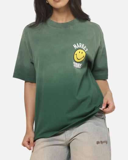 Market Smiley Lockup T-Shirt Dark Green