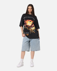 73Studio X Halo Halo 2 Masterchief Vintage T-Shirt Black Acidwash
