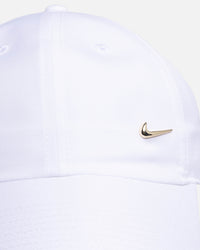 Nike Dri-FIT Club Unstructured Metal Swoosh Strapback Cap White