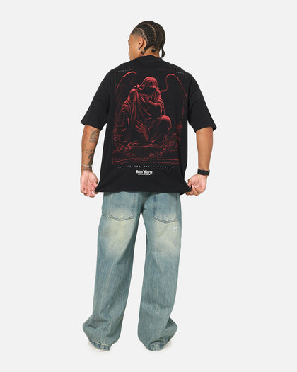 Saint Morta Divine Duty Mock Neck T-Shirt Black