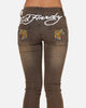 Ed Hardy Women's Tiger Bootcut Jeans Brown
