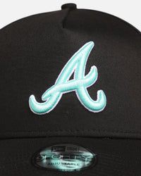 New Era Atlanta Braves 'Black Aqua' 9FORTY A-Frame Snapback Black/Aqua