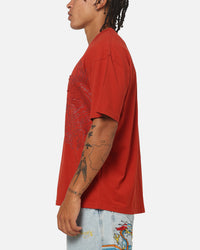 Ed Hardy Double Dragon Applique T-Shirt Red