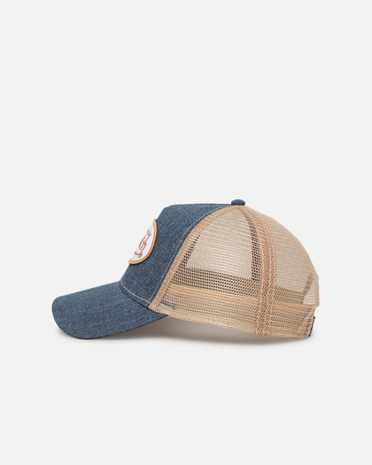 Von Dutch Unisex Trucker Snapback Hat Blue