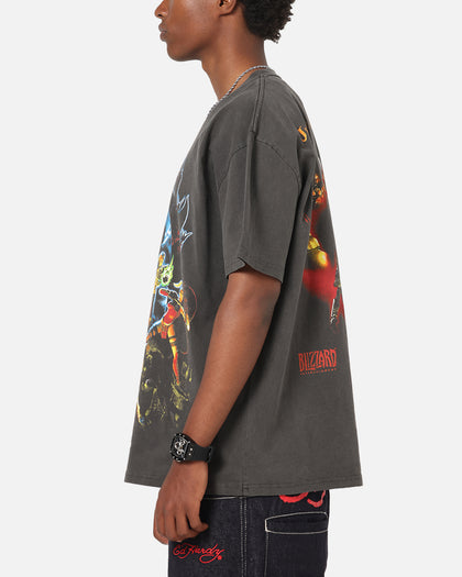 73Studio X Diablo Halloween Heroes Are Born Heavyweight T-Shirt Black Wash
