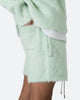 MNML Fuzzy Sweat Shorts Mint