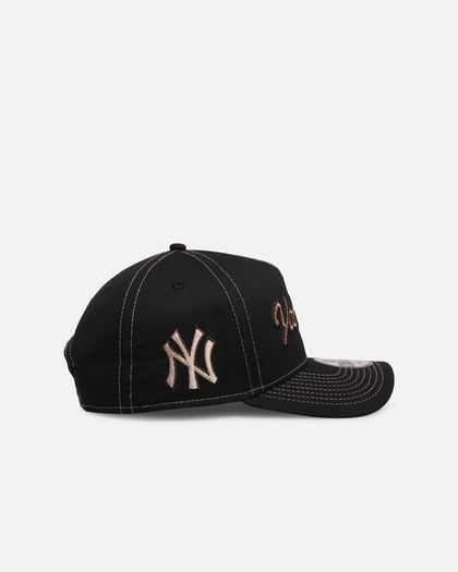 New Era New York Yankees 'Rope Script' 9FORTY A-Frame Snapback Black/White