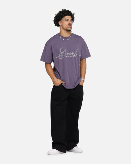 Saint Morta Cursive Boxy T-Shirt Purple